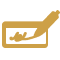 Icon illustration of a bank check