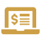 Icon illustration of a laptop